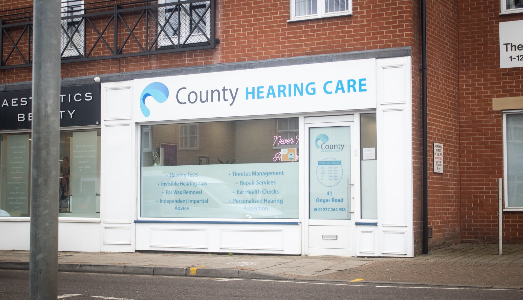 County Hearing shop front